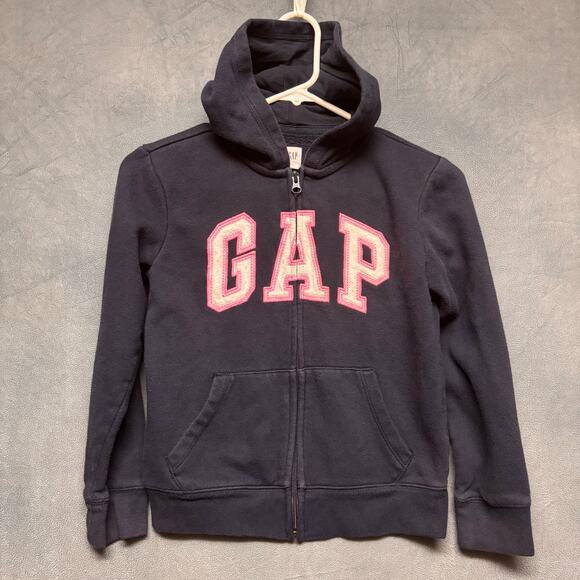Vintage GAP Zip Up Hoodie Blockcore Skater Preppy Cozy Comfy Patches Logo Youth - Picture 1 of 9